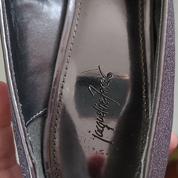 Jacqueline Ferrar Dark Grey/Silver Glitter platform heels size 8 - Picture 13 of 13